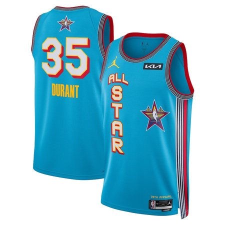 Unisex #35 Kevin Durant Jordan Brand Light Blue 2025 NBA All-Star Game Swingman Player Jersey